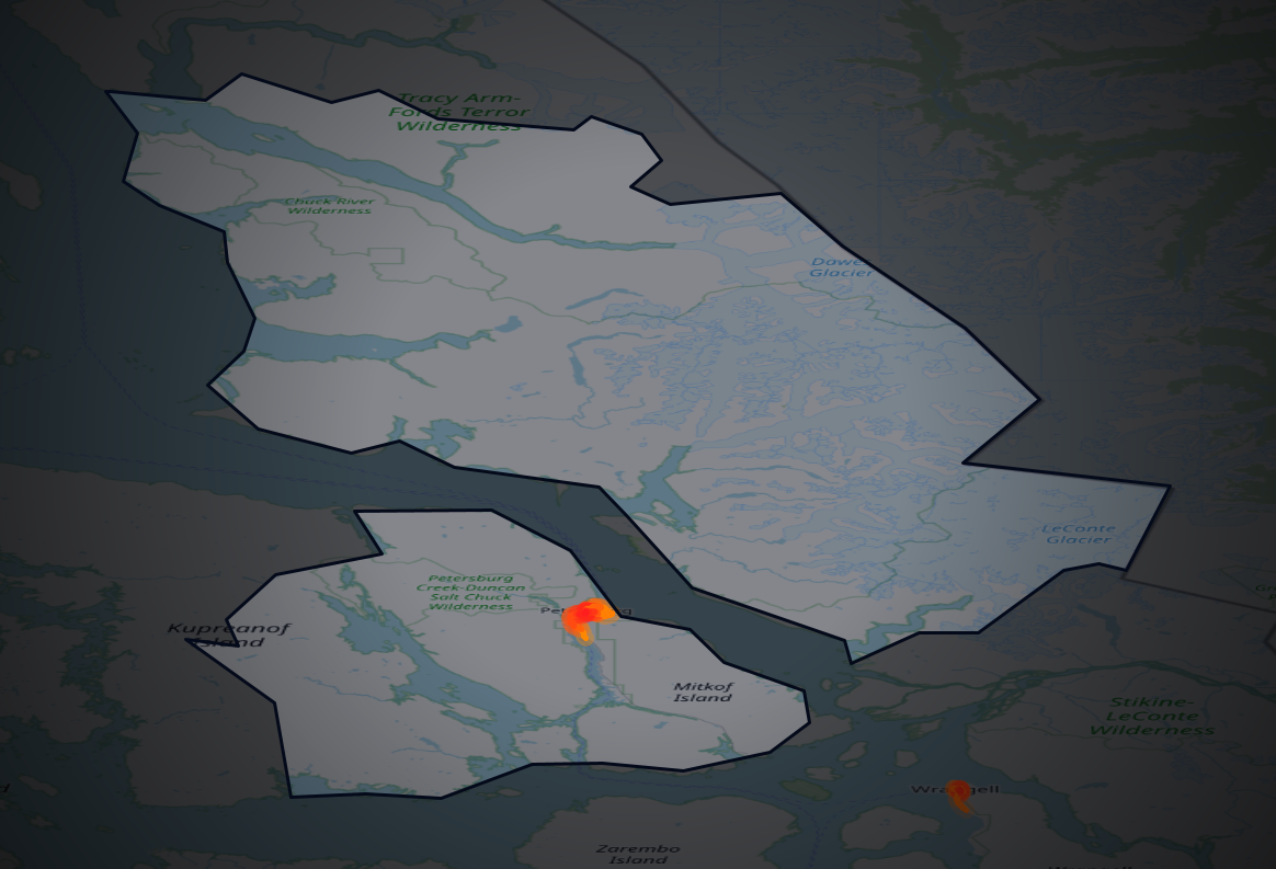 Traffic map of Petersburg, Alaska