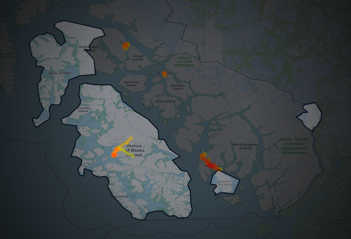 Traffic map of Prince of Wales-Hyder, Alaska