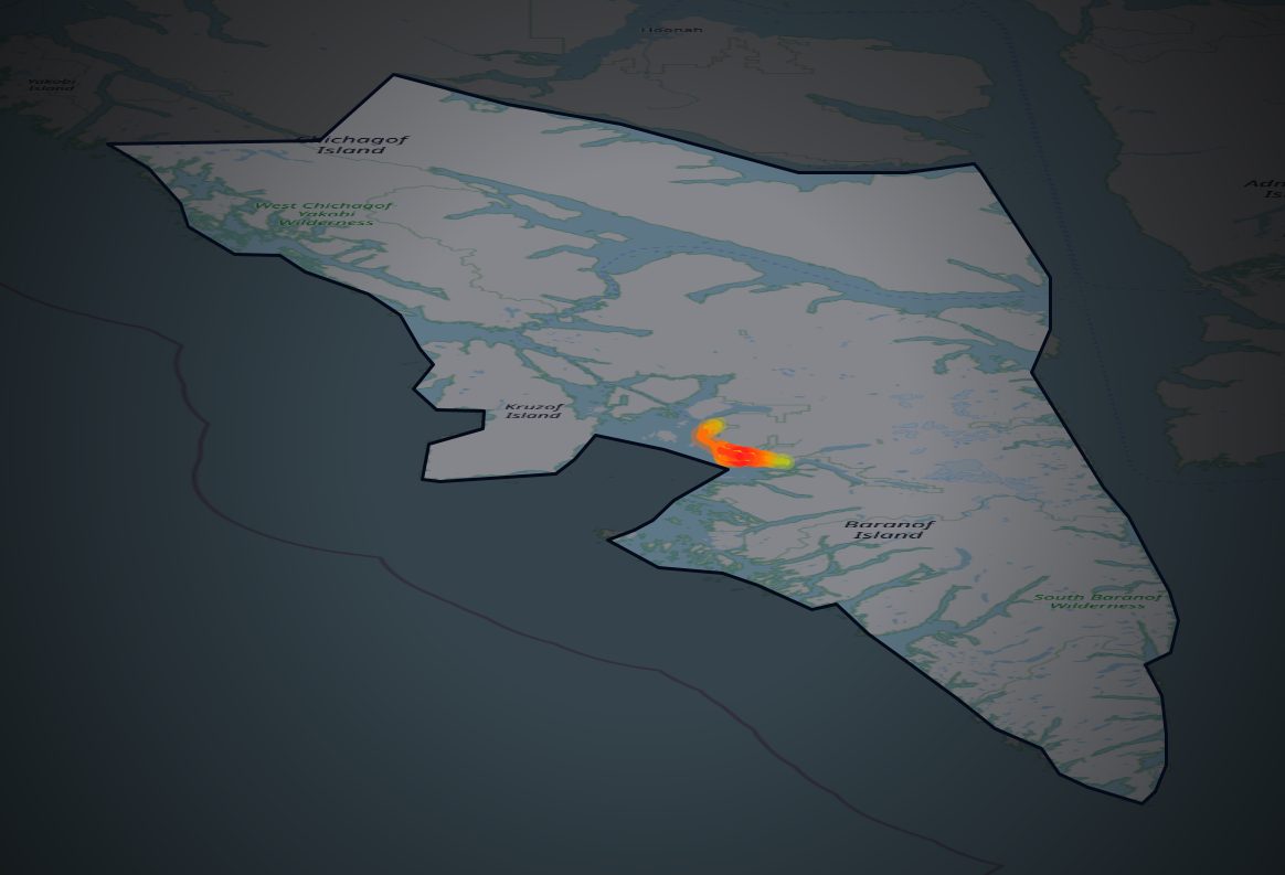 Traffic map of Sitka, Alaska
