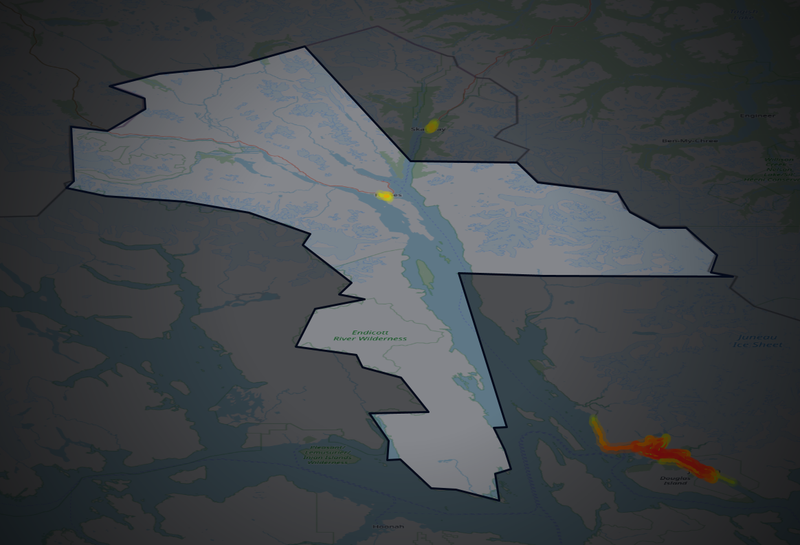 Traffic map of Haines, Alaska