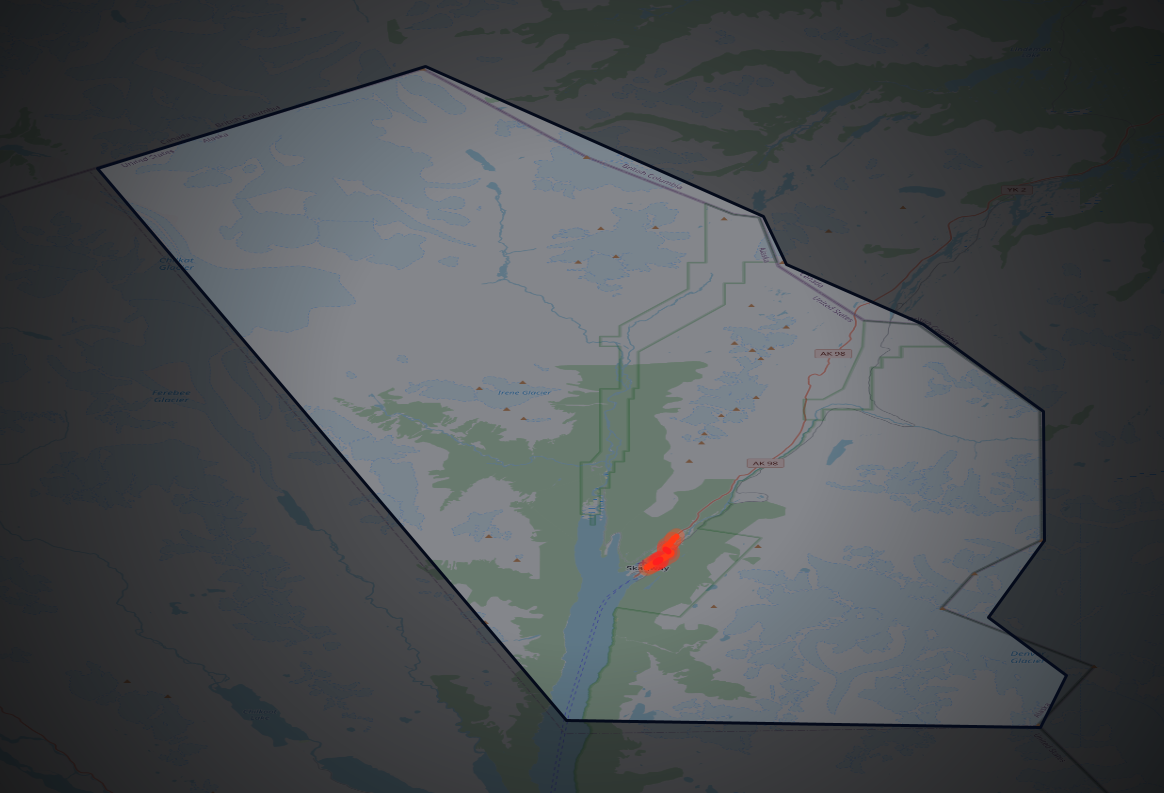 Traffic map of Skagway, Alaska