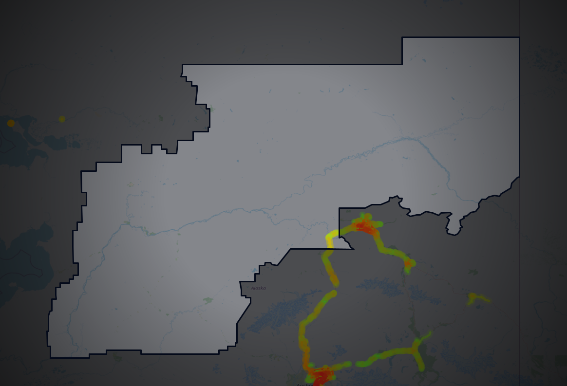 Traffic map of Yukon-Koyukuk, Alaska