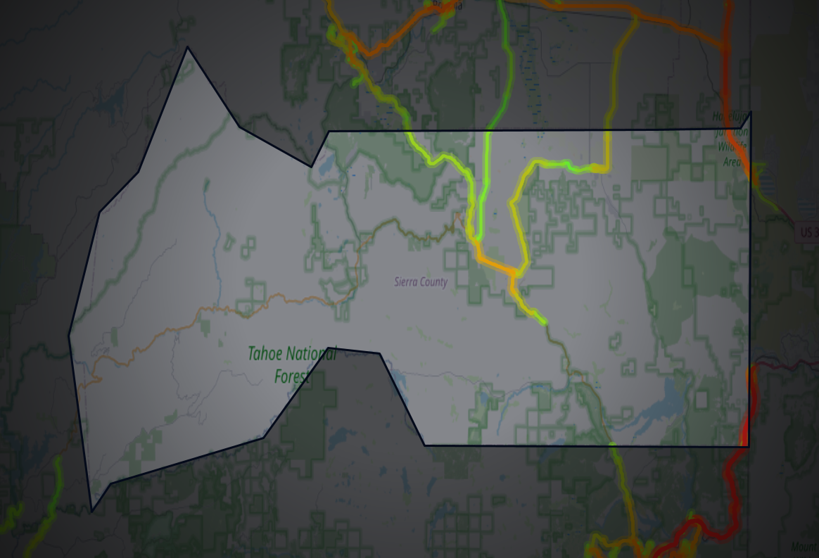Traffic map of Sierra, California