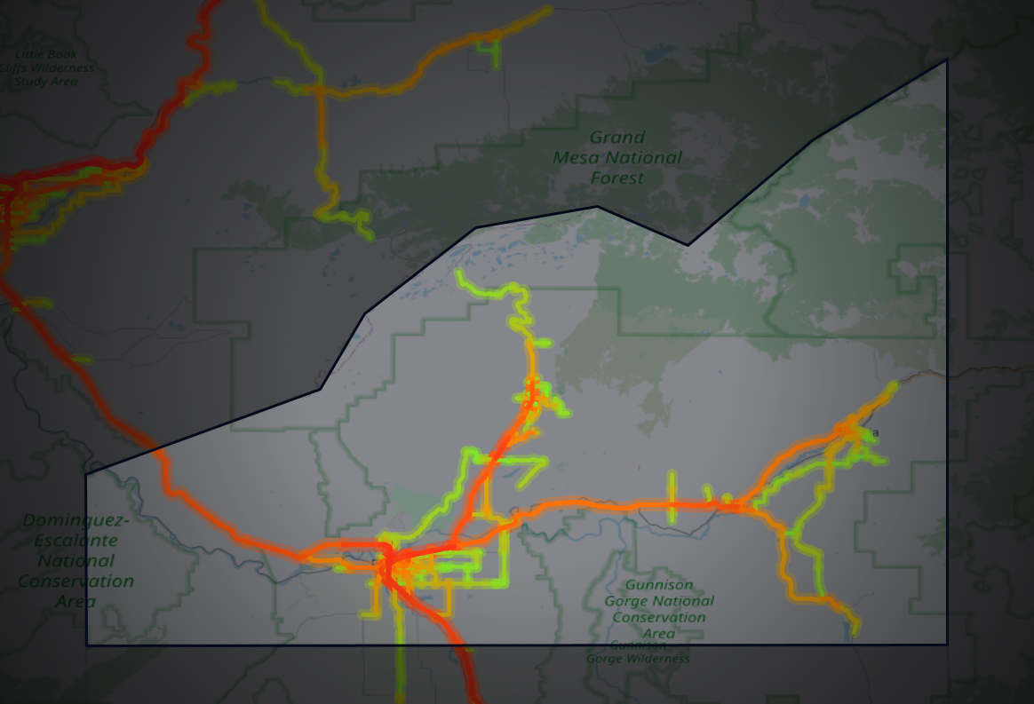 Traffic map of Delta, Colorado