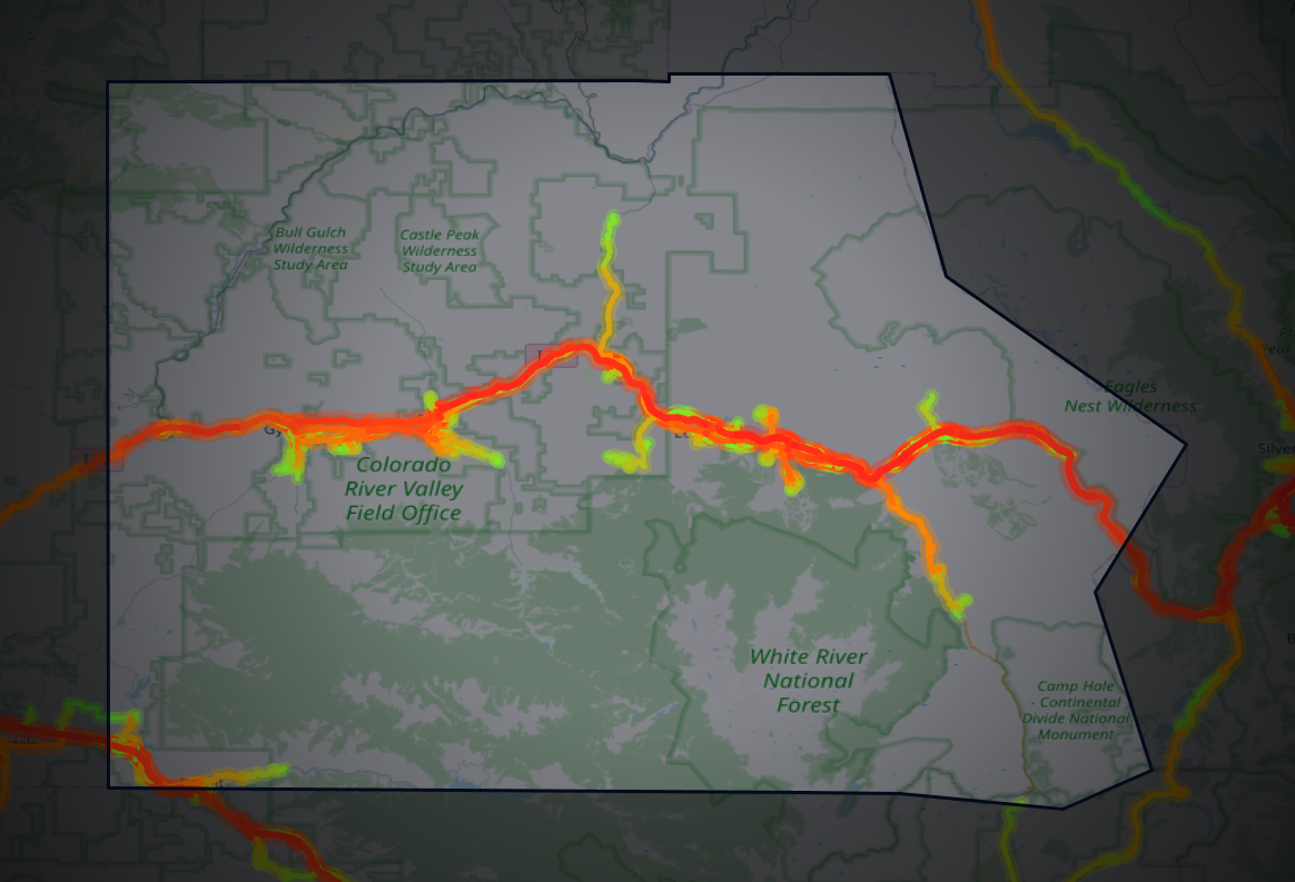 Traffic map of Eagle, Colorado