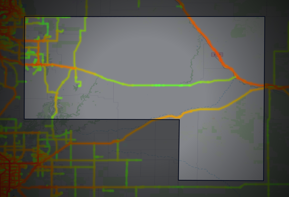 Traffic map of Elbert, Colorado