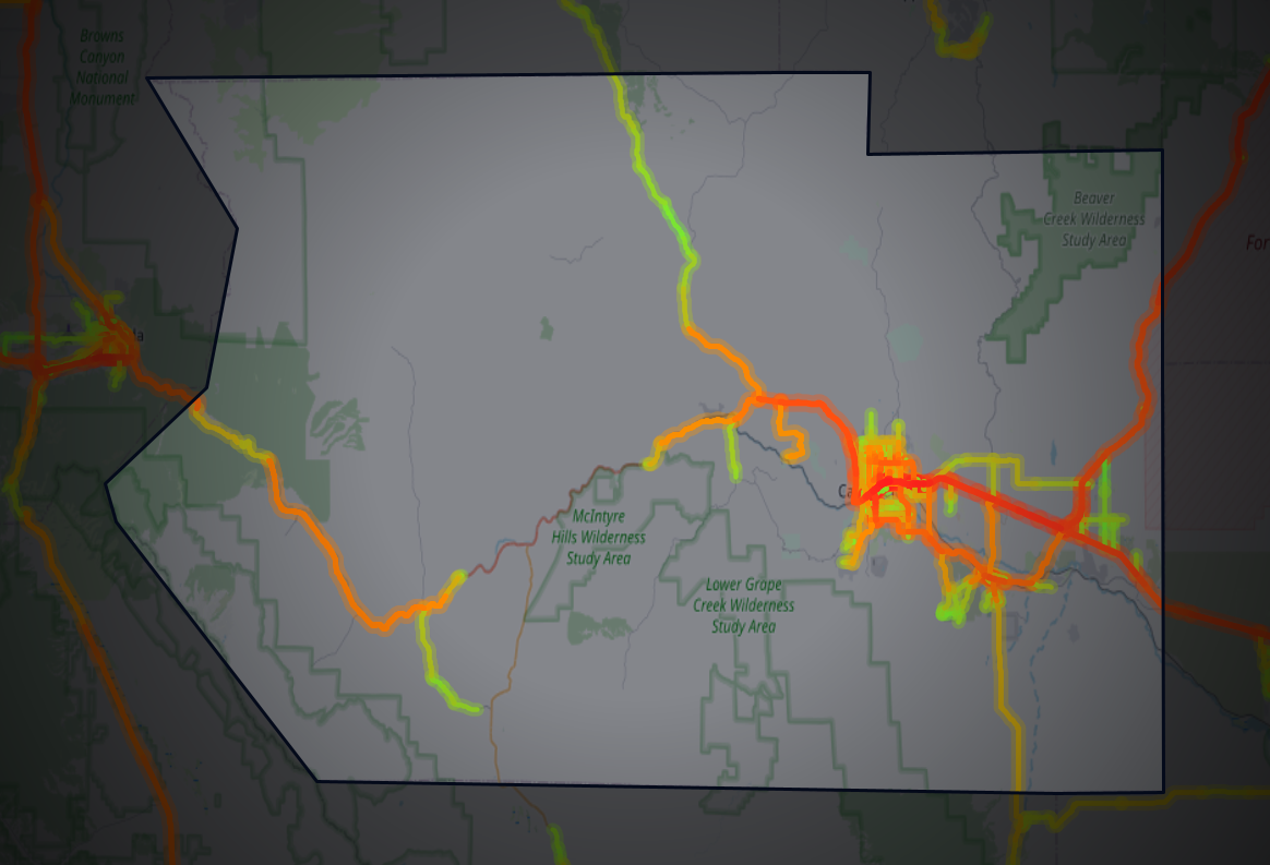 Traffic map of Fremont, Colorado