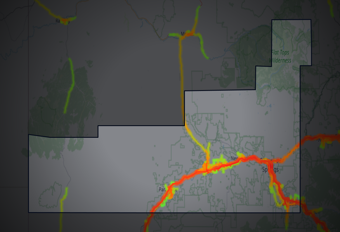 Traffic map of Garfield, Colorado