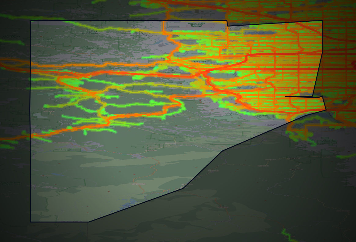 Traffic map of Jefferson, Colorado