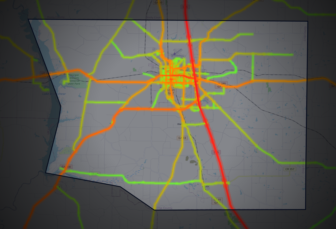 Traffic map of Crisp, Georgia