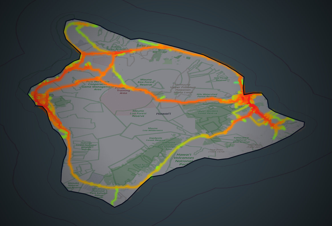 Traffic map of Hawaii, Hawaii