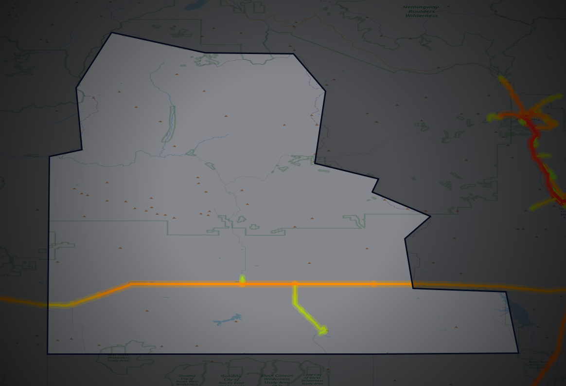 Traffic map of Camas, Idaho