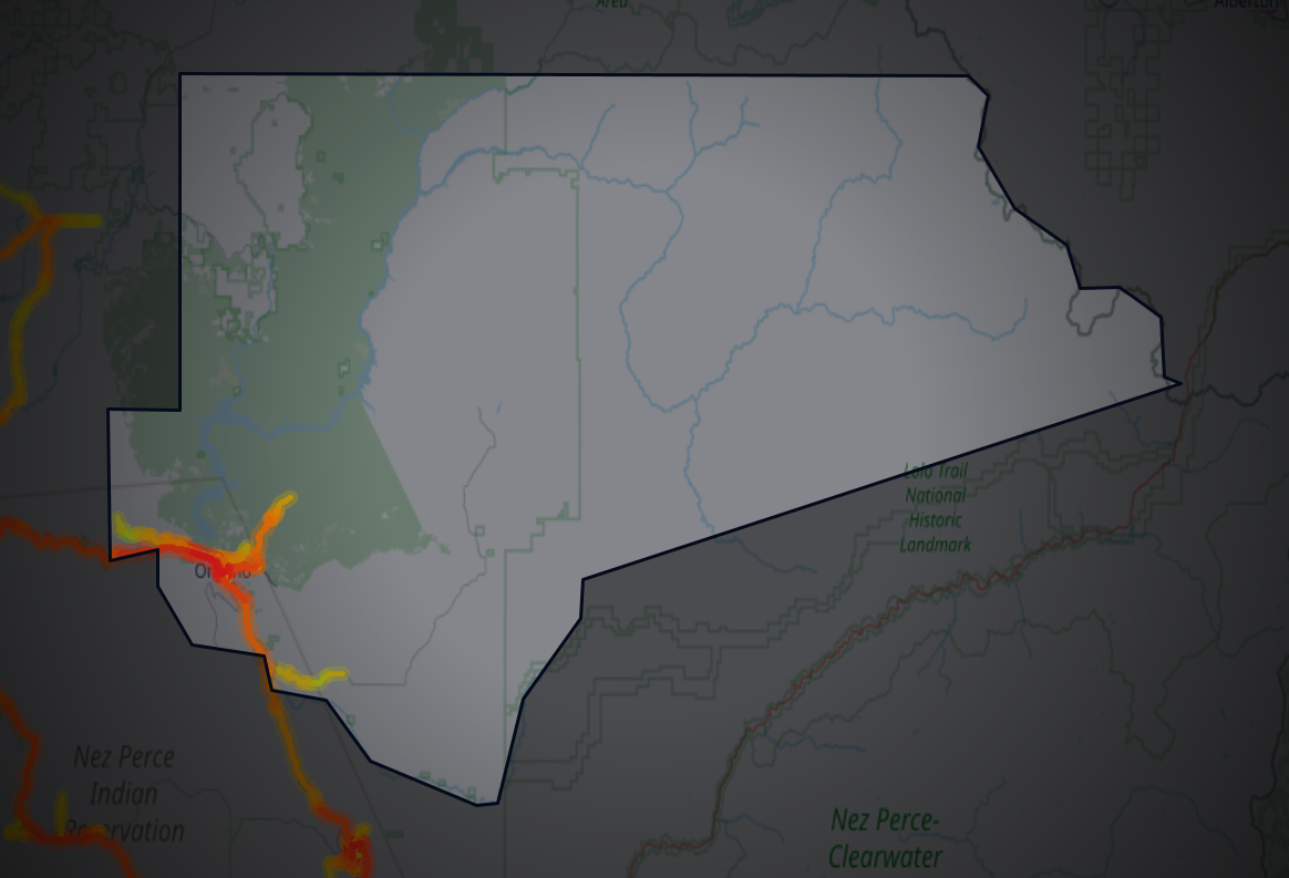 Traffic map of Clearwater, Idaho