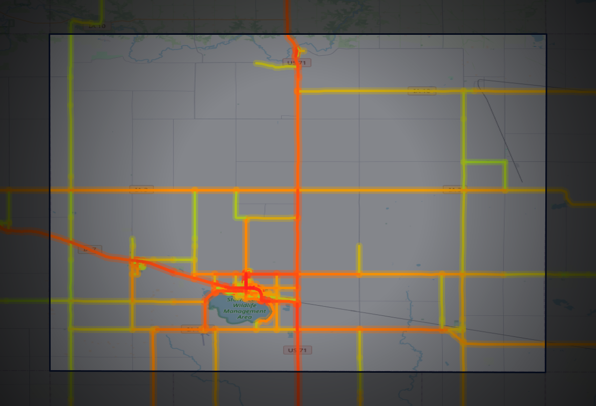 Traffic map of Buena Vista, Iowa
