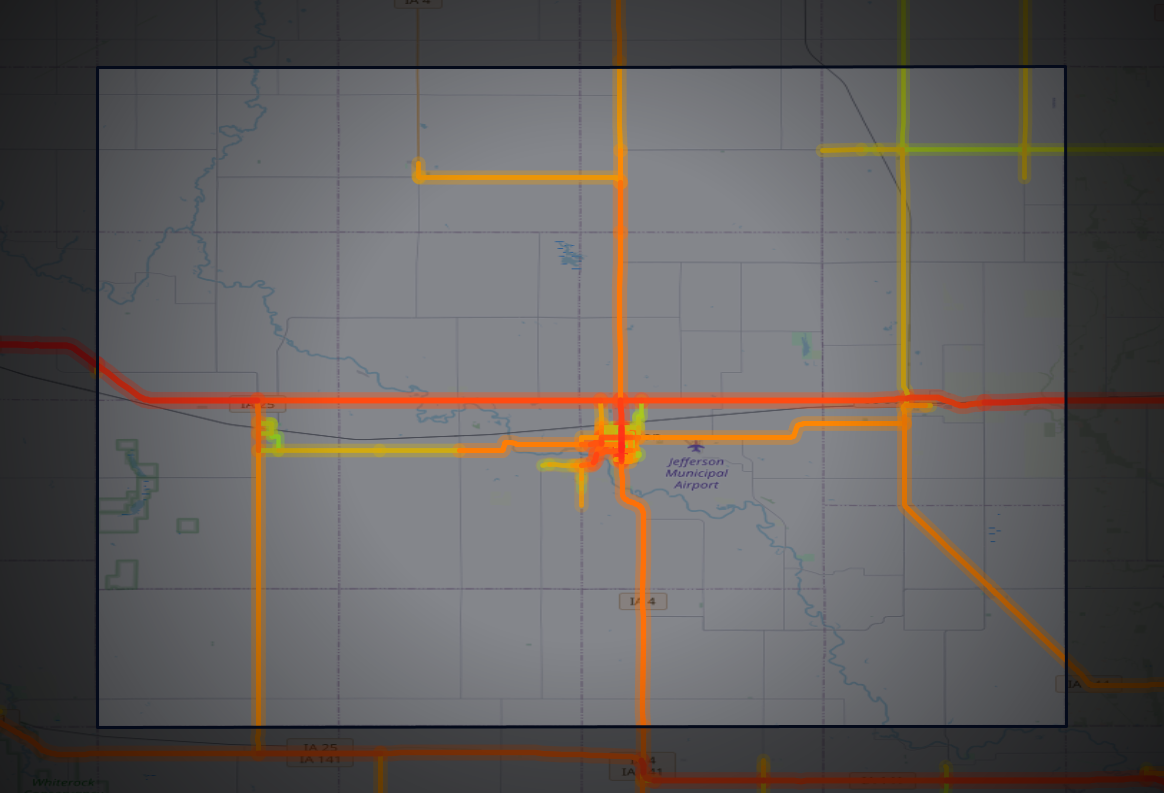 Traffic map of Greene, Iowa