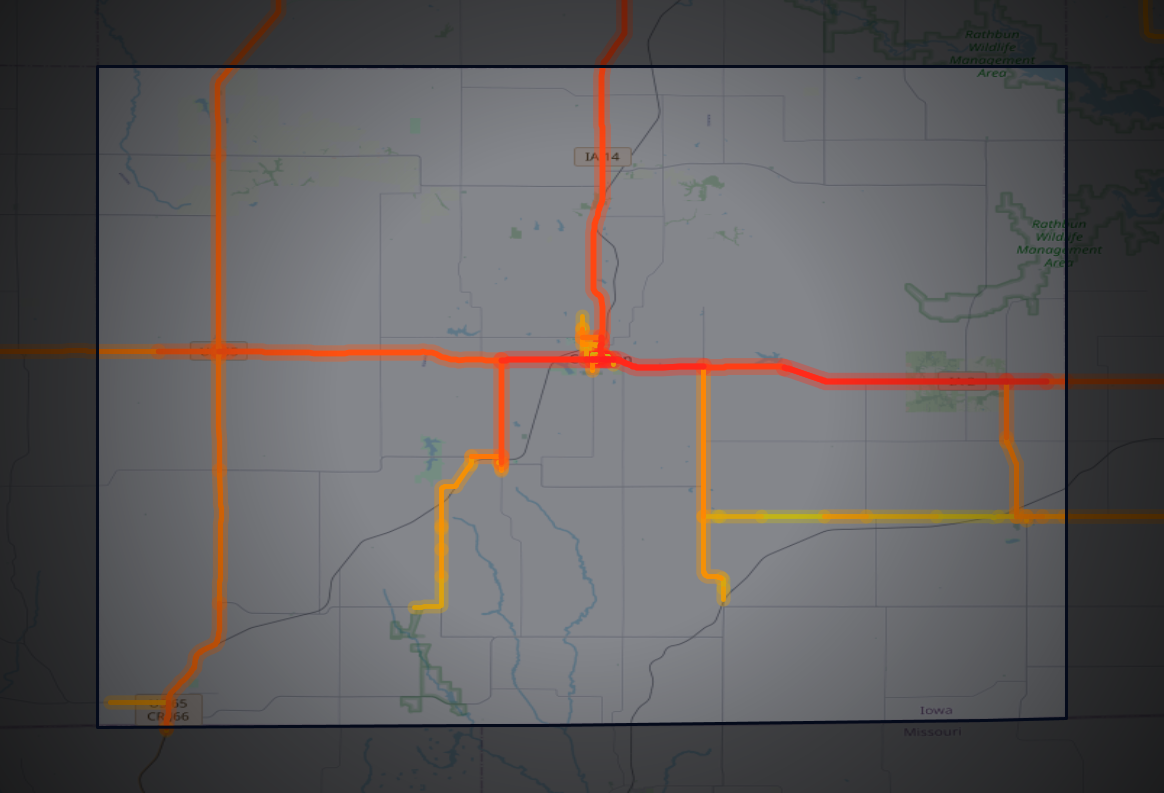 Traffic map of Wayne, Iowa
