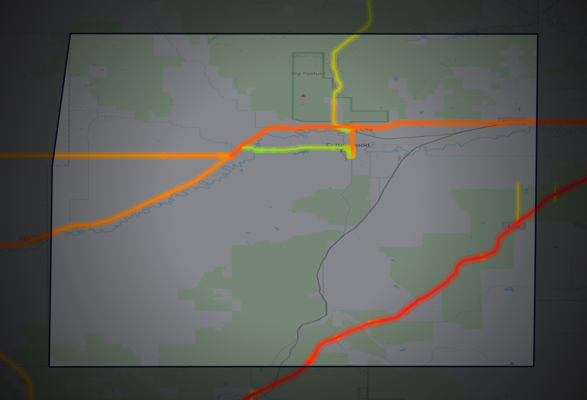 Traffic map of Chase, Kansas