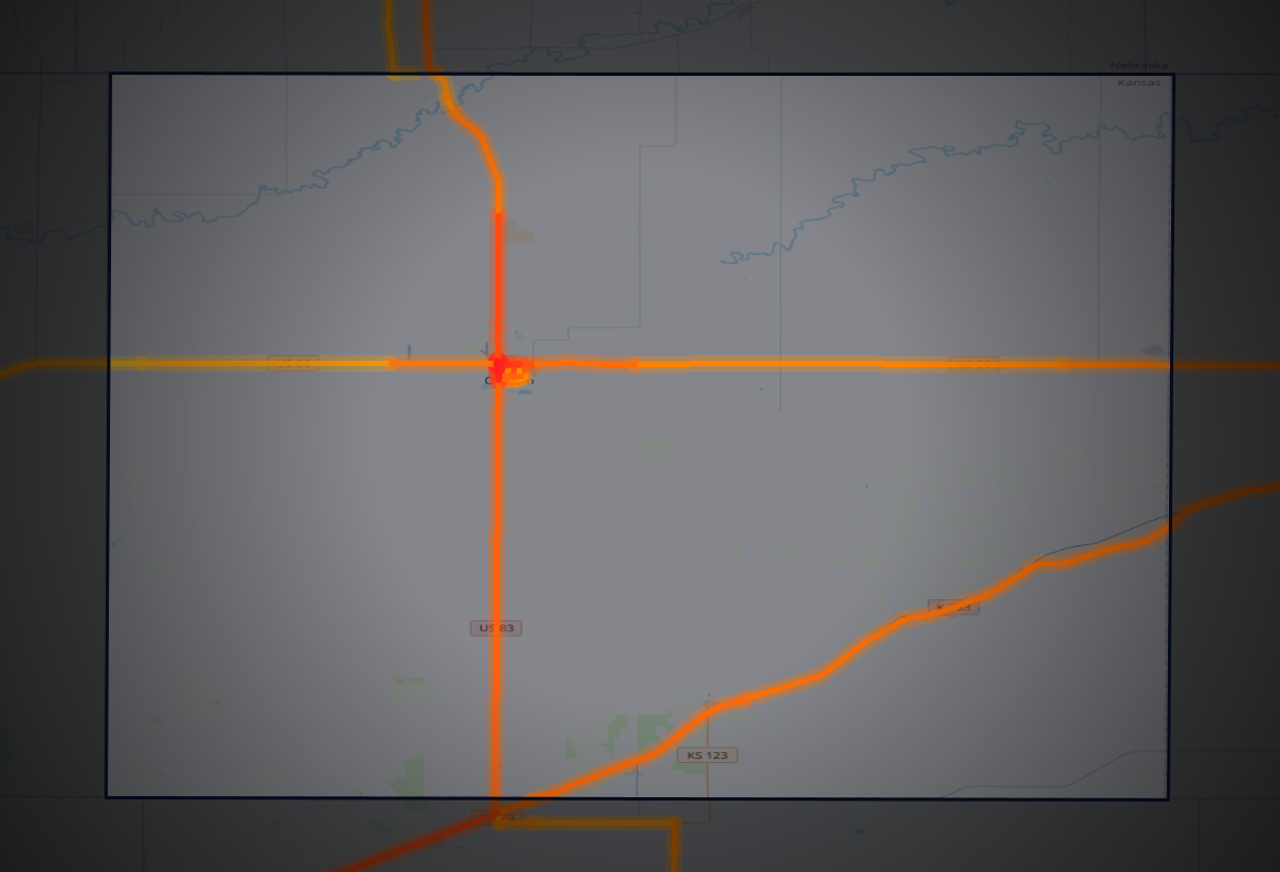Traffic map of Decatur, Kansas