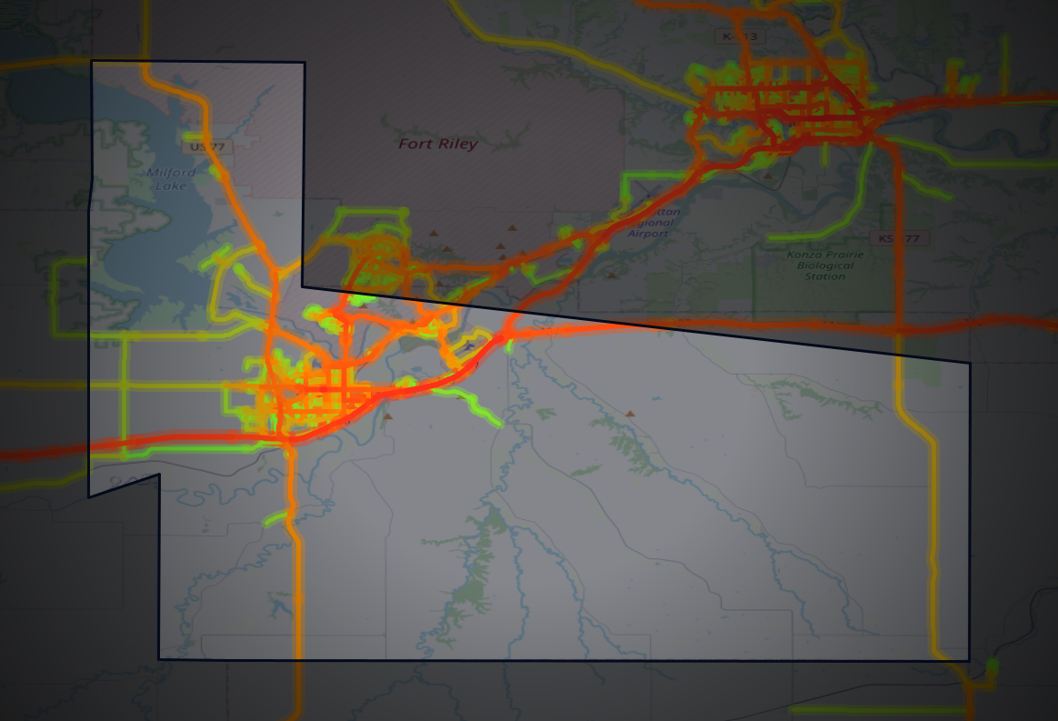 Traffic map of Geary, Kansas