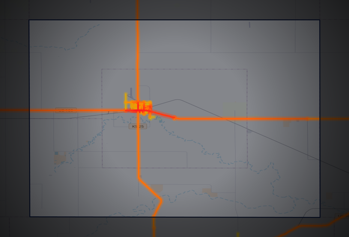 Traffic map of Grant, Kansas