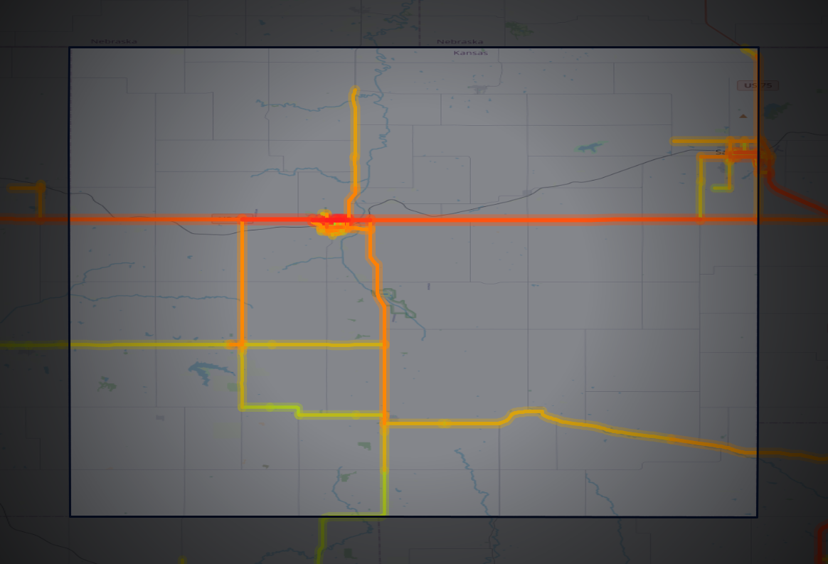 Traffic map of Nemaha, Kansas