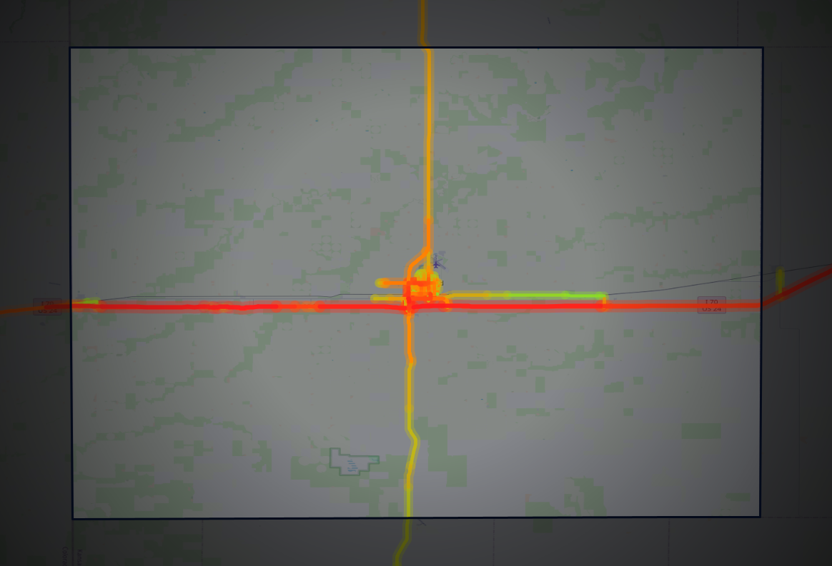 Traffic map of Sherman, Kansas