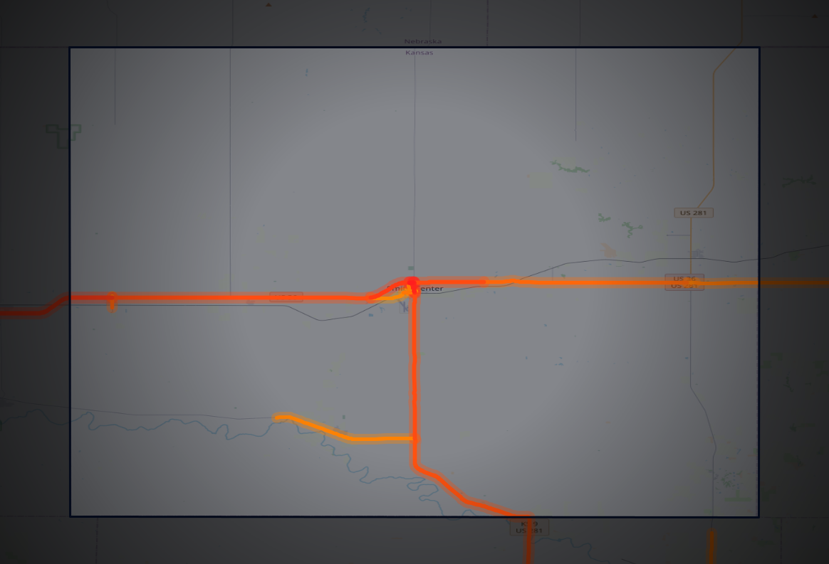 Traffic map of Smith, Kansas