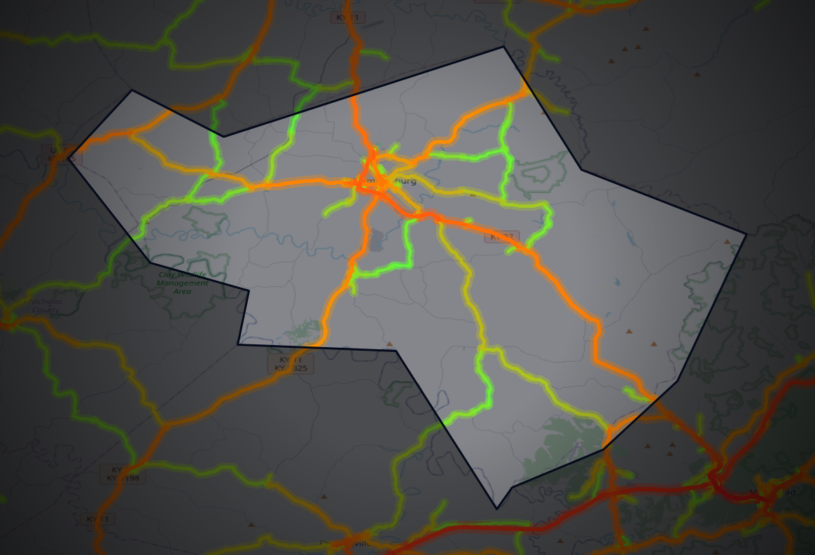 Traffic map of Fleming, Kentucky