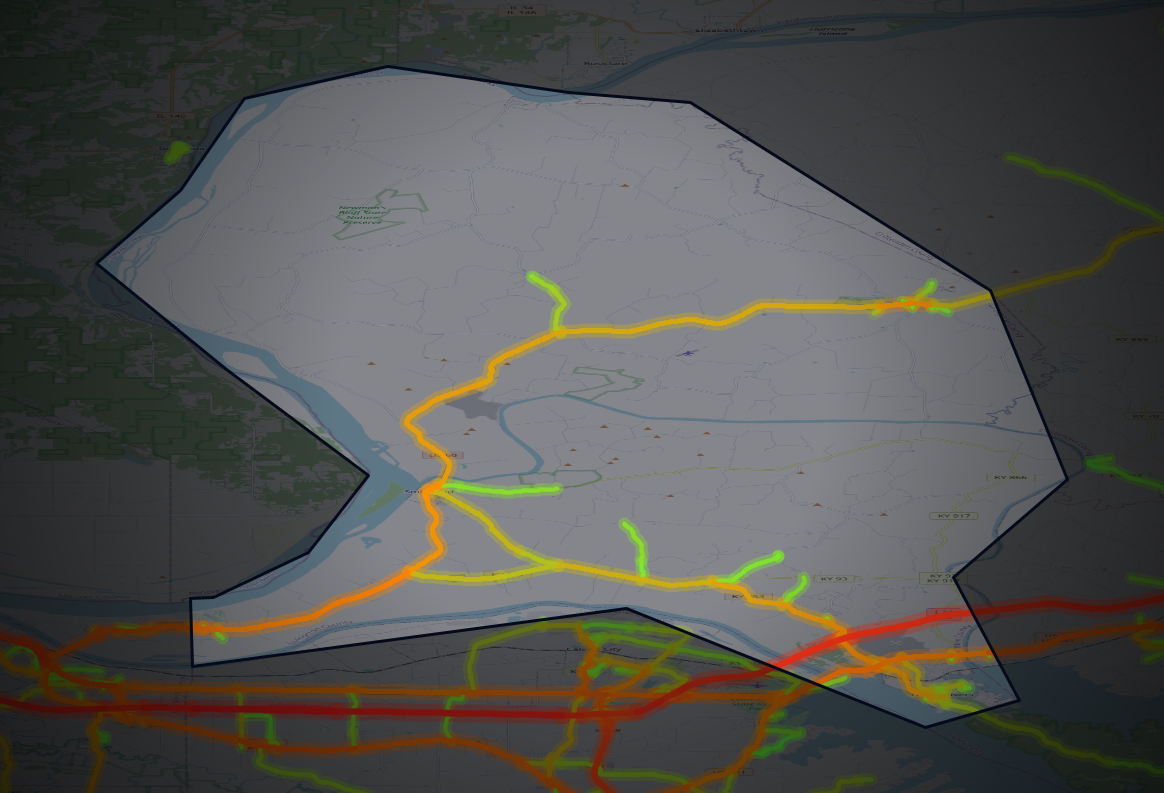 Traffic map of Livingston, Kentucky