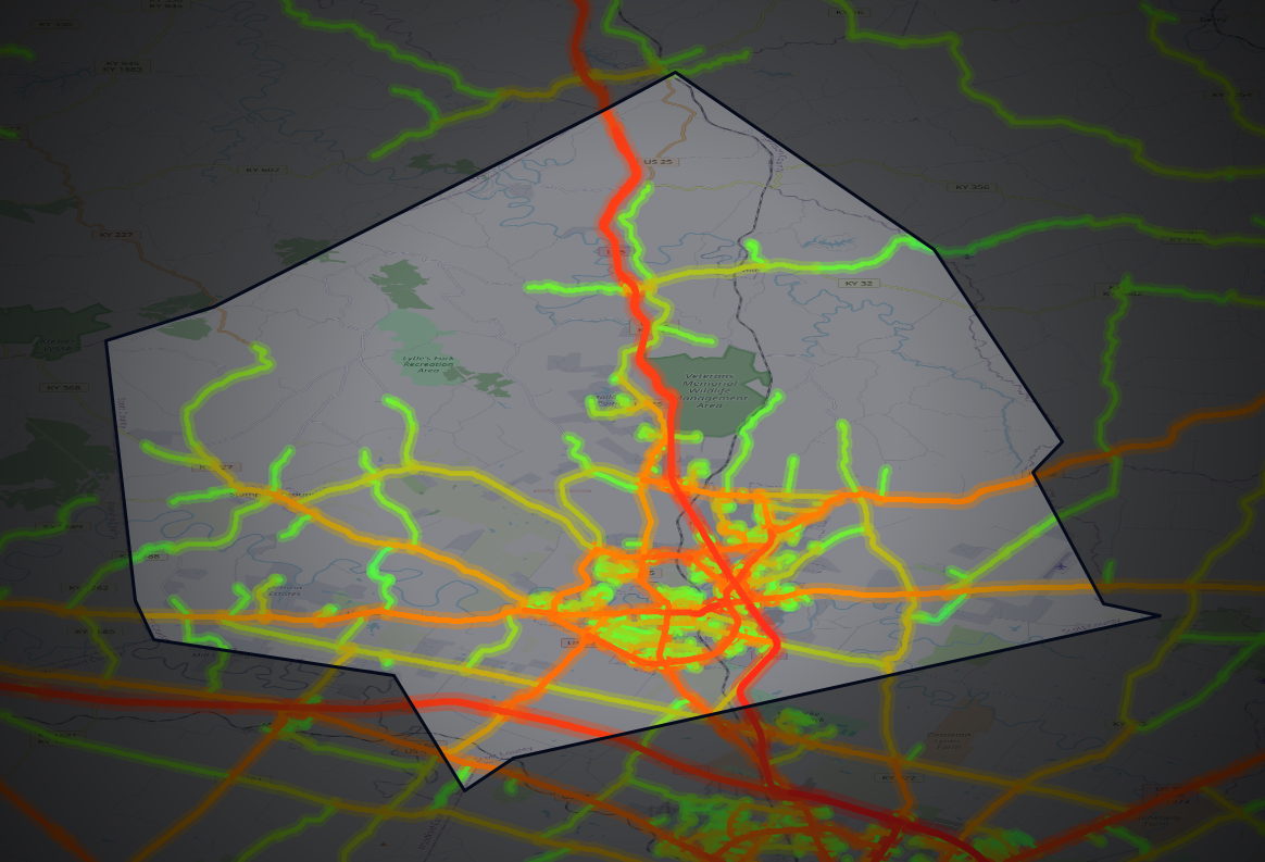 Traffic map of Scott, Kentucky