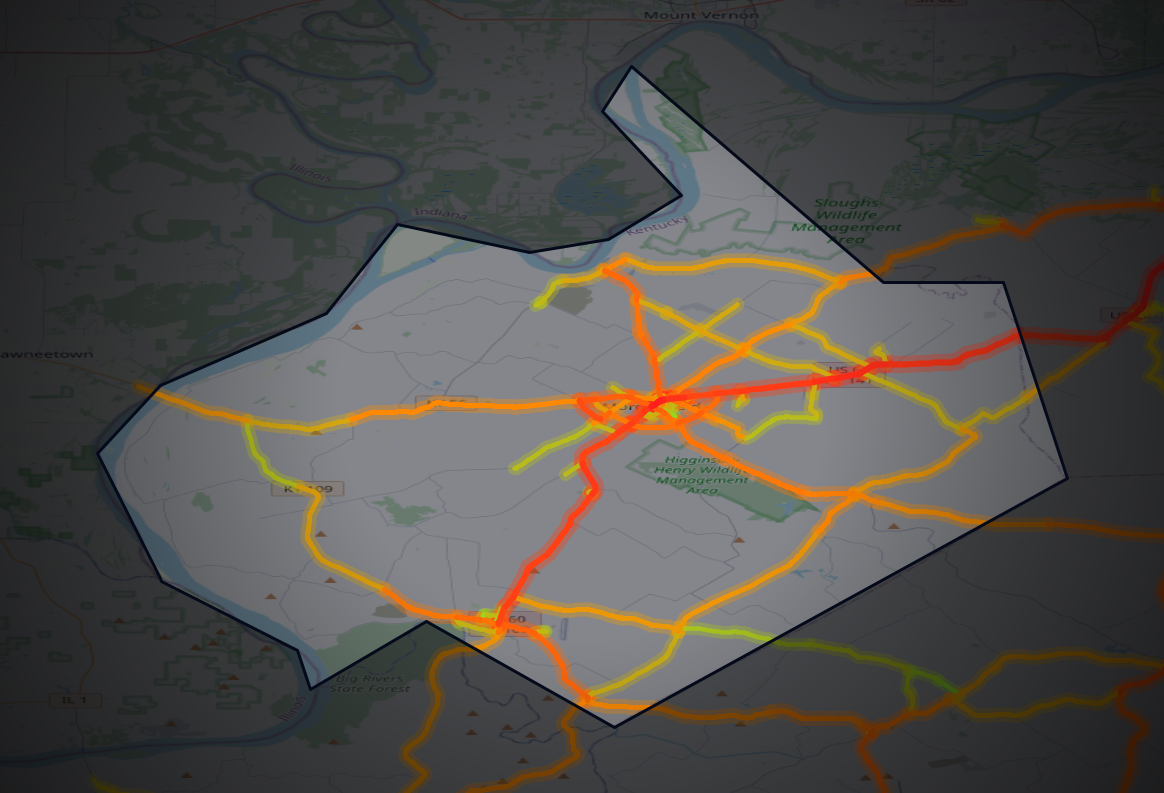Traffic map of Union, Kentucky
