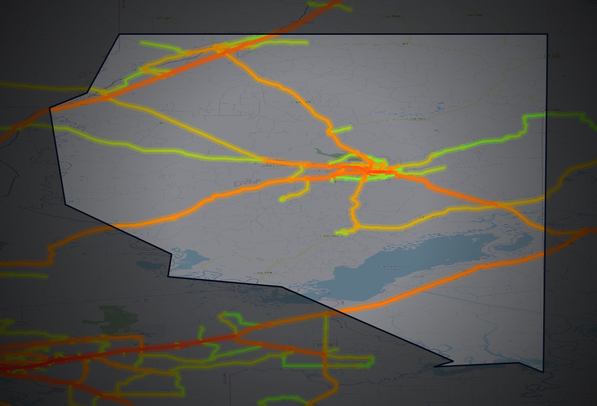 Traffic map of LaSalle, Louisiana