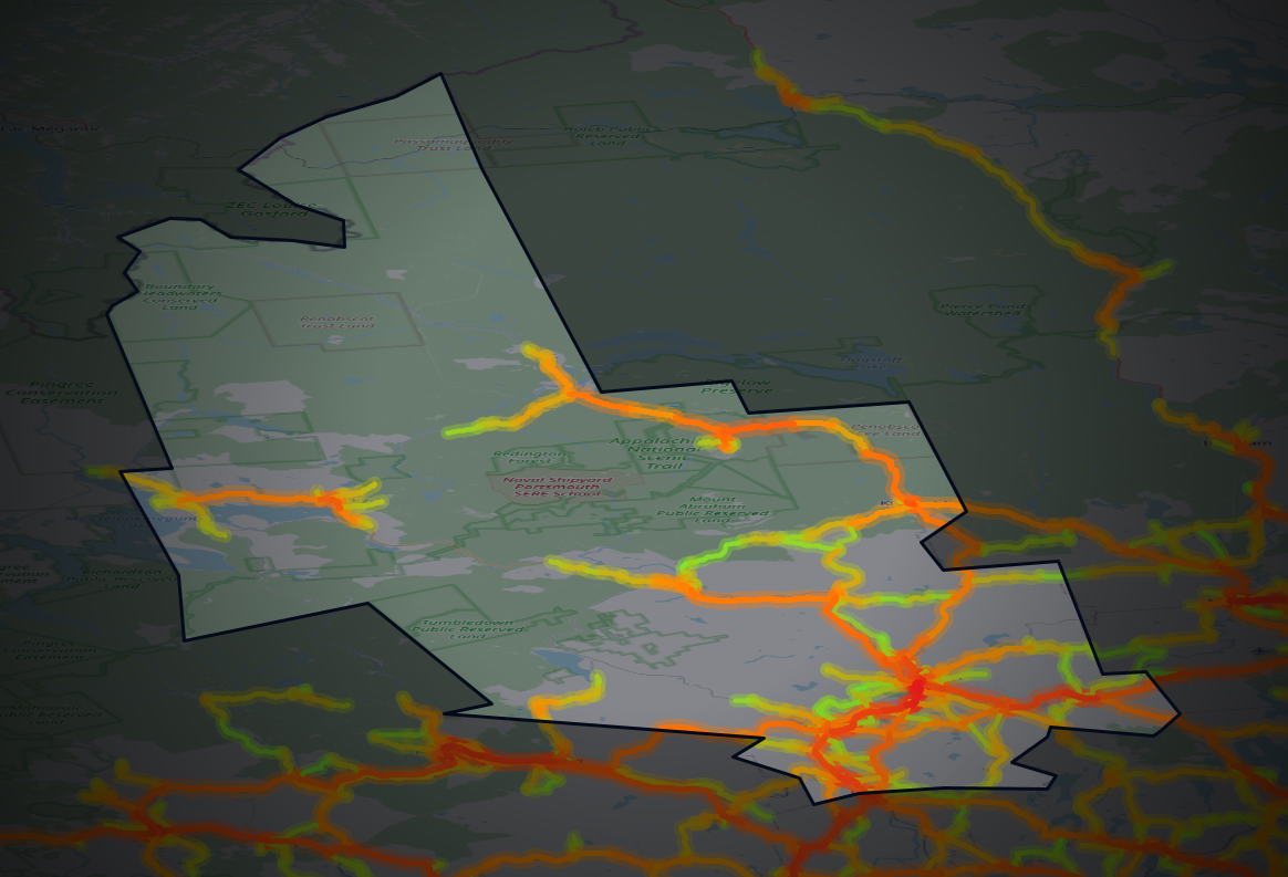 Traffic map of Franklin, Maine