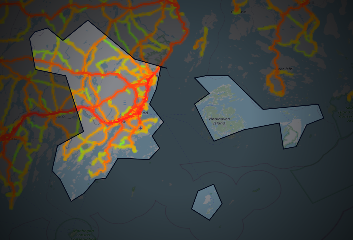Traffic map of Knox, Maine