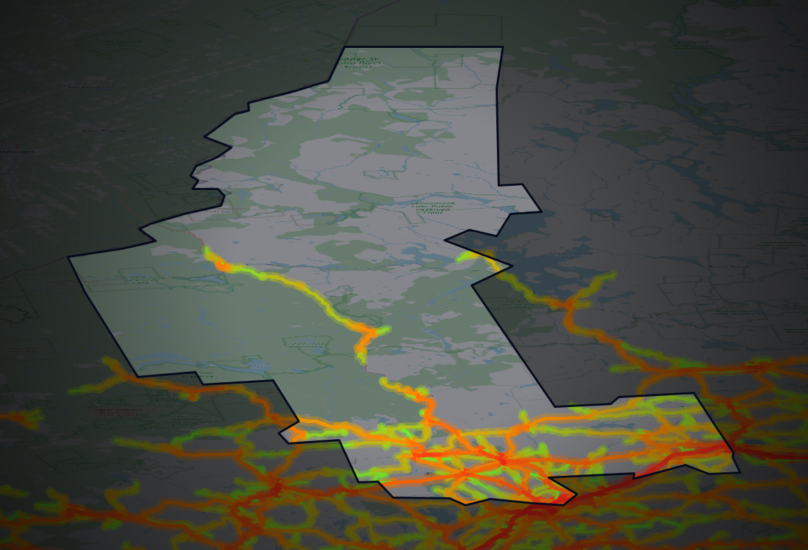 Traffic map of Somerset, Maine