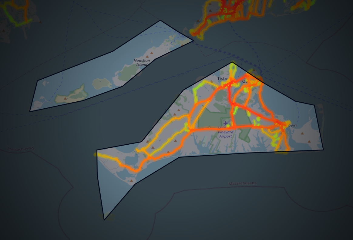 Traffic map of Dukes, Massachusetts