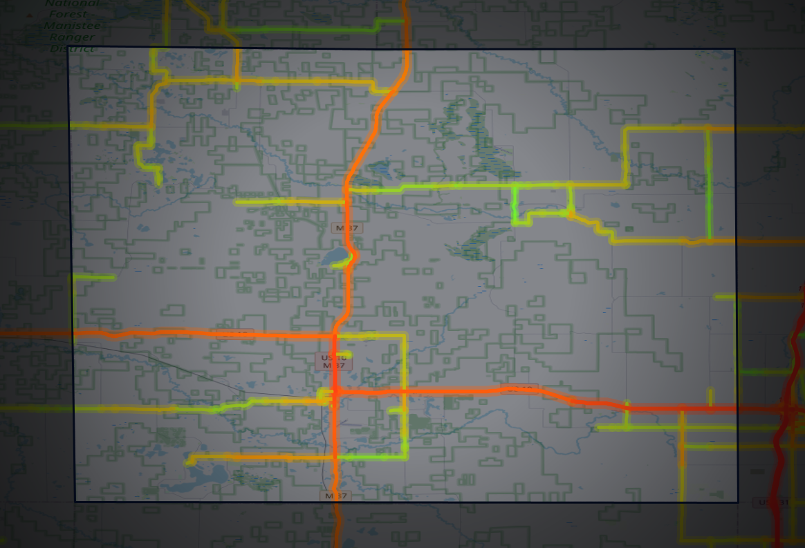 Traffic map of Lake, Michigan