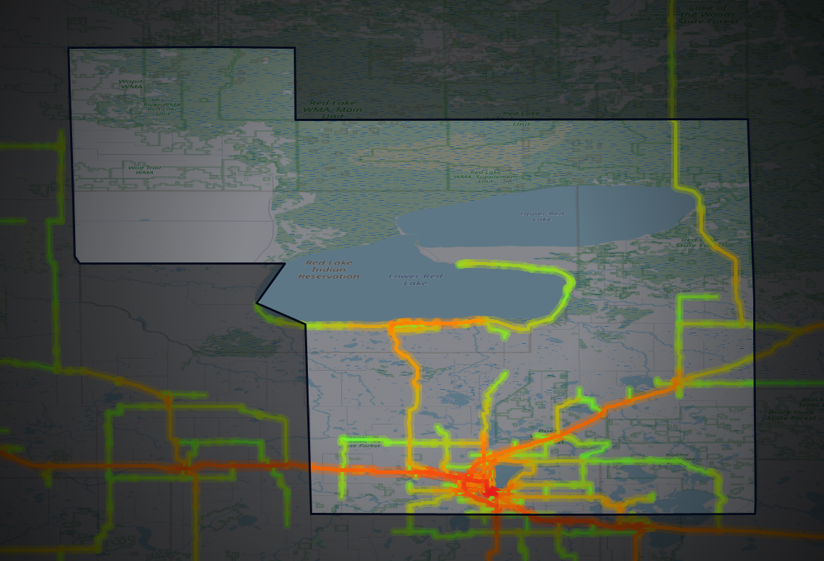 Traffic map of Beltrami, Minnesota