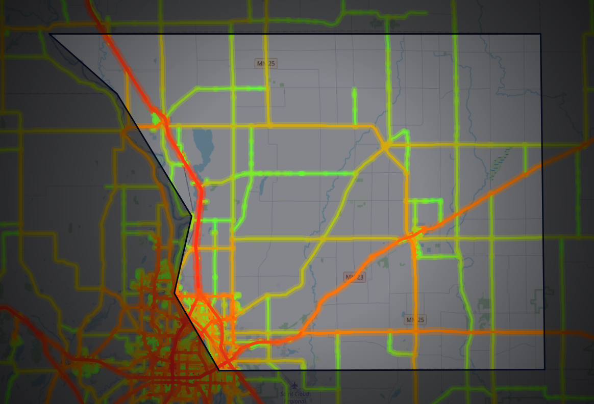 Traffic map of Benton, Minnesota