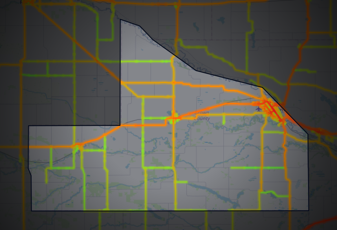 Traffic map of Brown, Minnesota