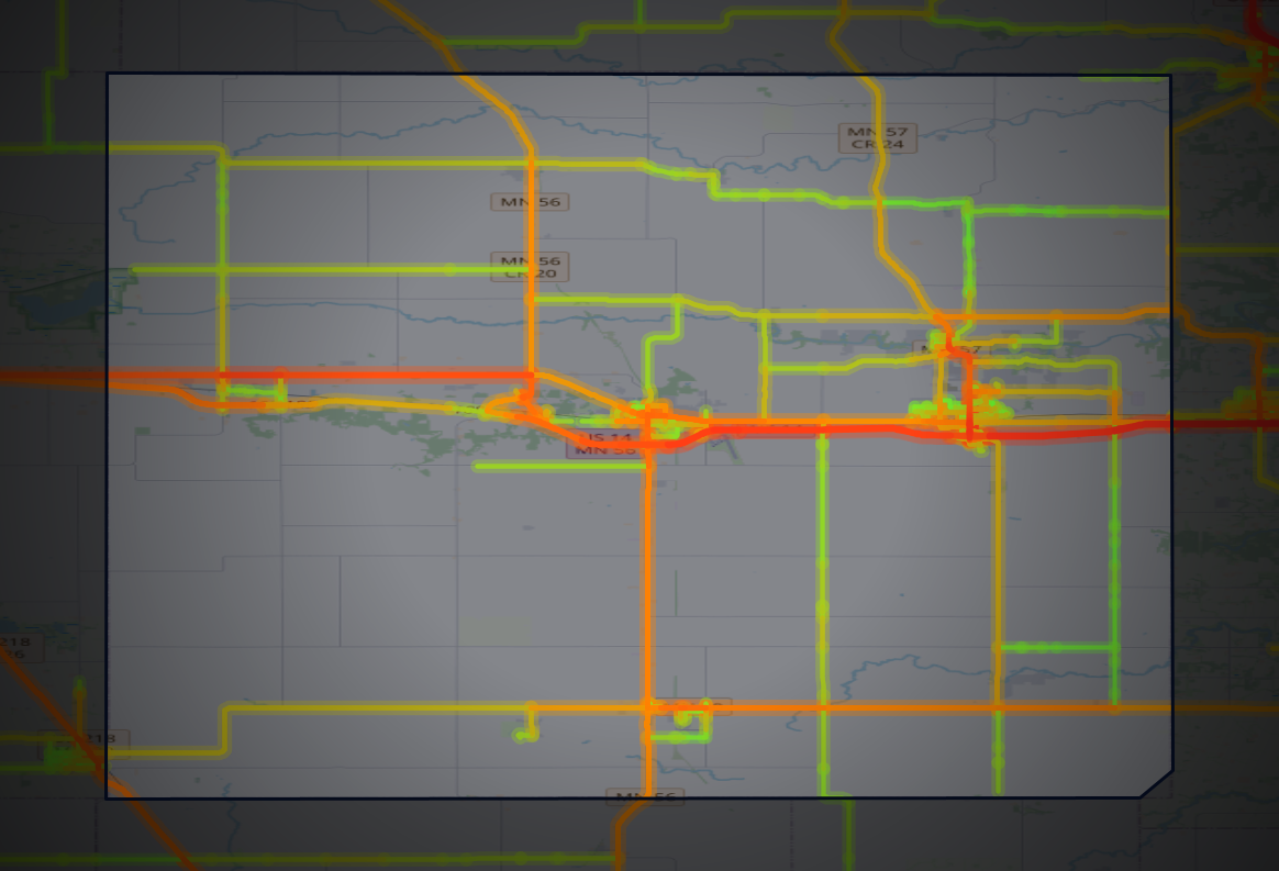 Traffic map of Dodge, Minnesota