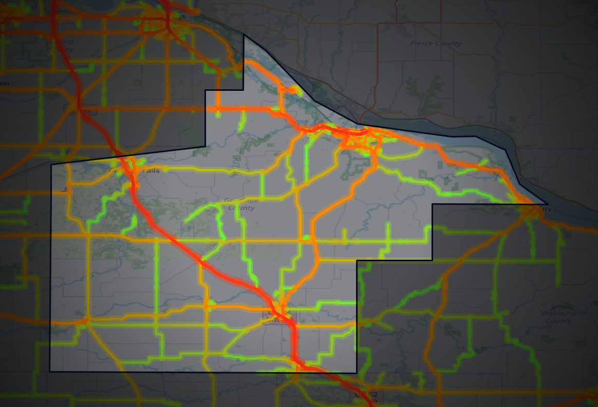 Traffic map of Goodhue, Minnesota