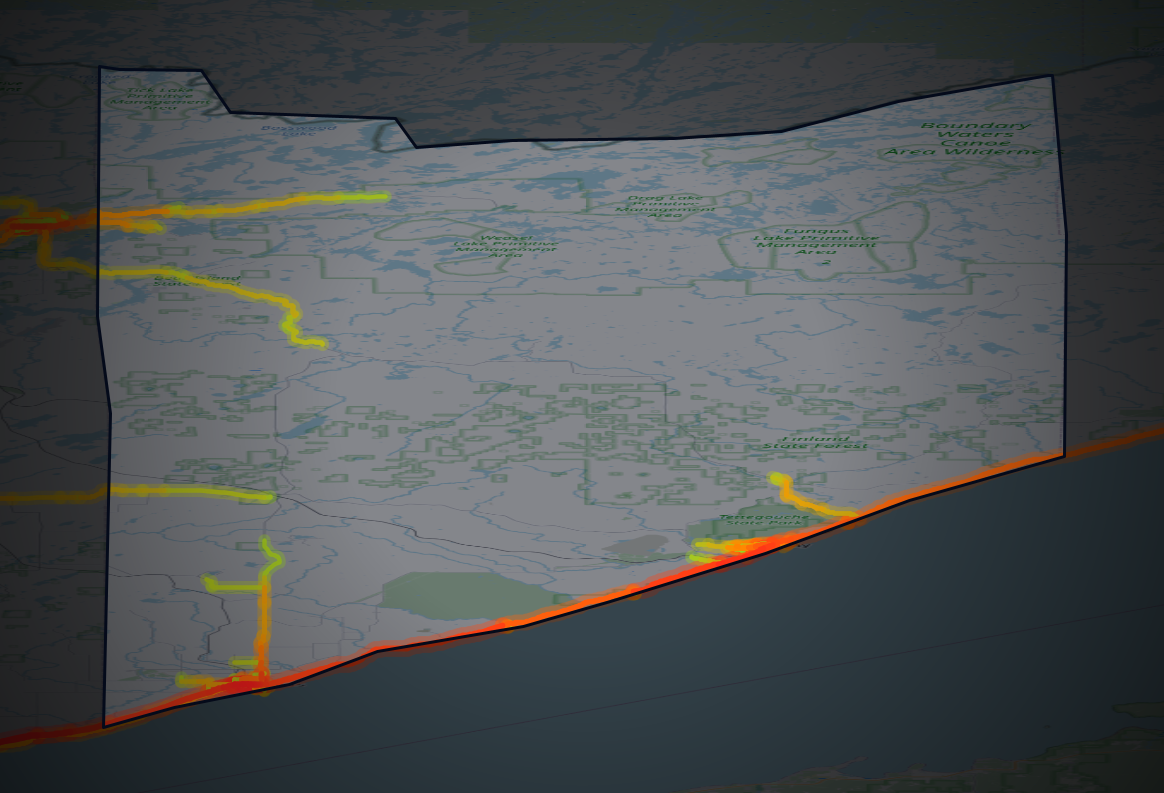 Traffic map of Lake, Minnesota