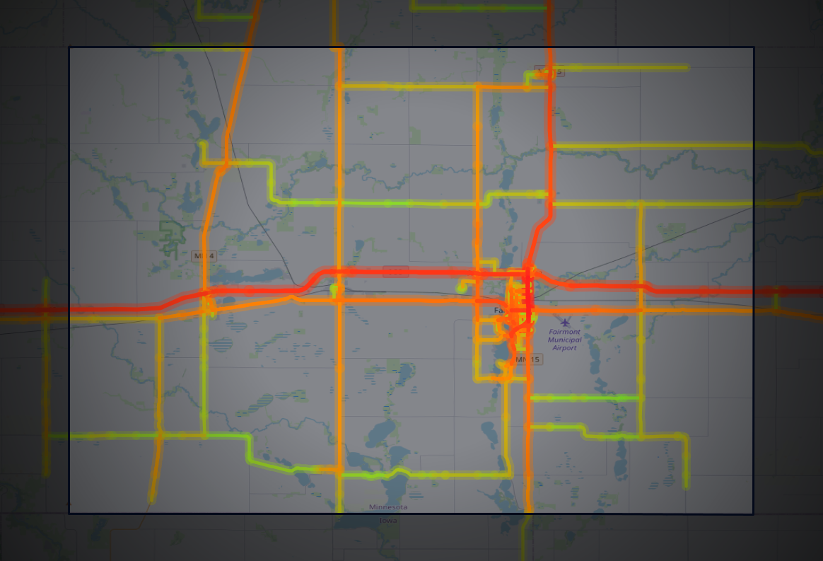 Traffic map of Martin, Minnesota