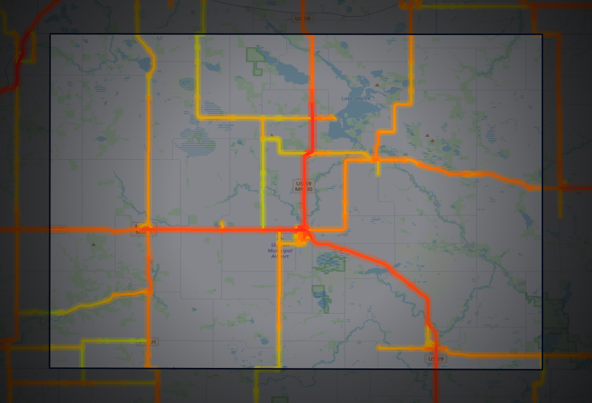 Traffic map of Murray, Minnesota