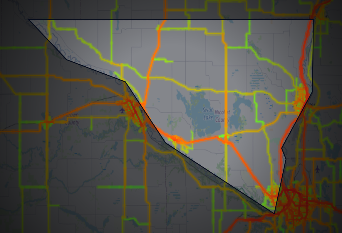 Traffic map of Nicollet, Minnesota