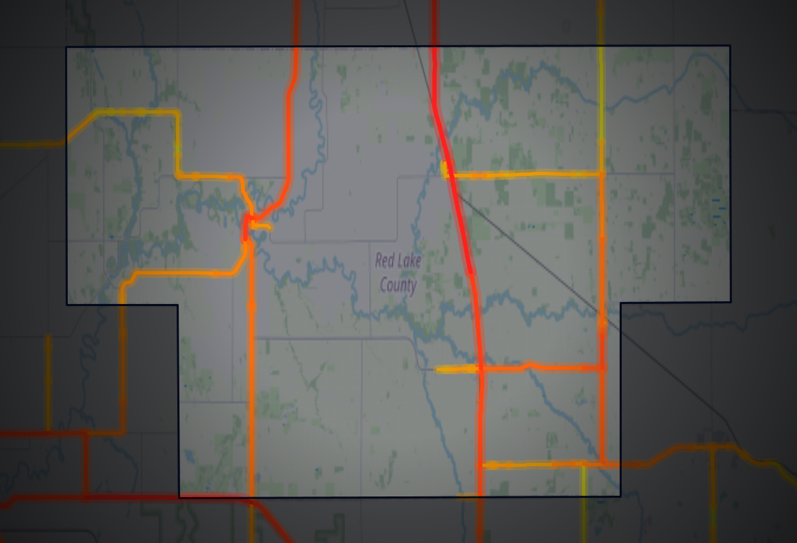 Traffic map of Red Lake, Minnesota