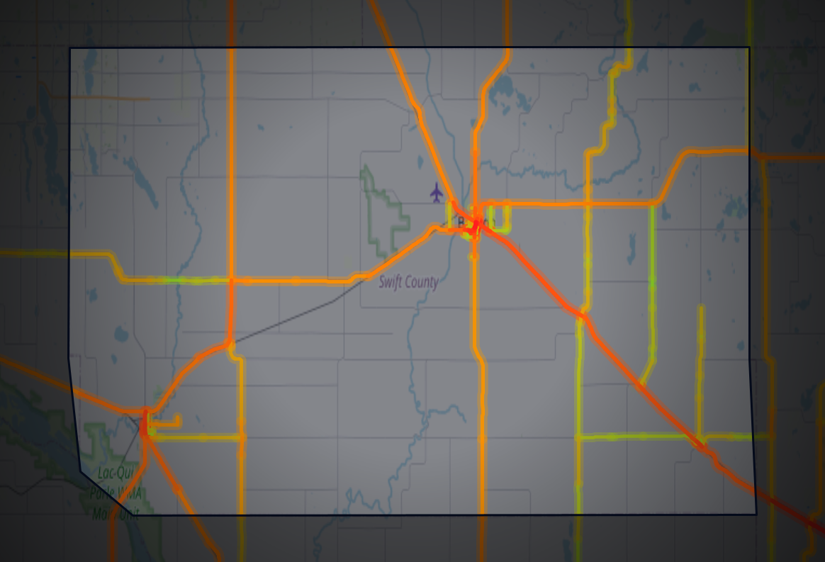 Traffic map of Swift, Minnesota