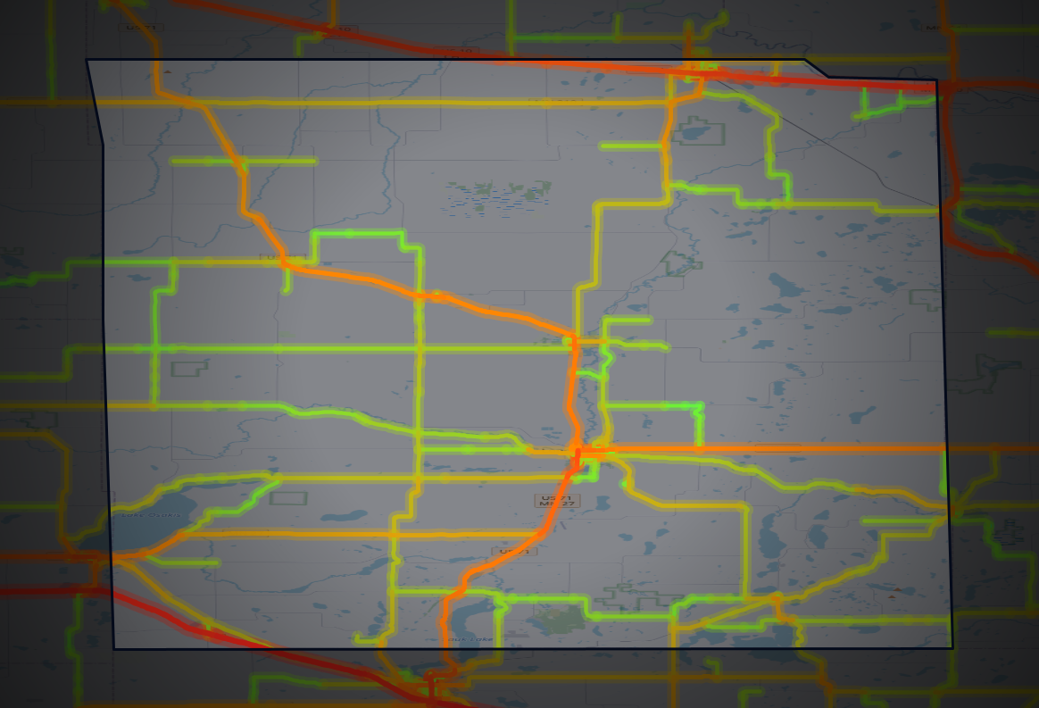 Traffic map of Todd, Minnesota