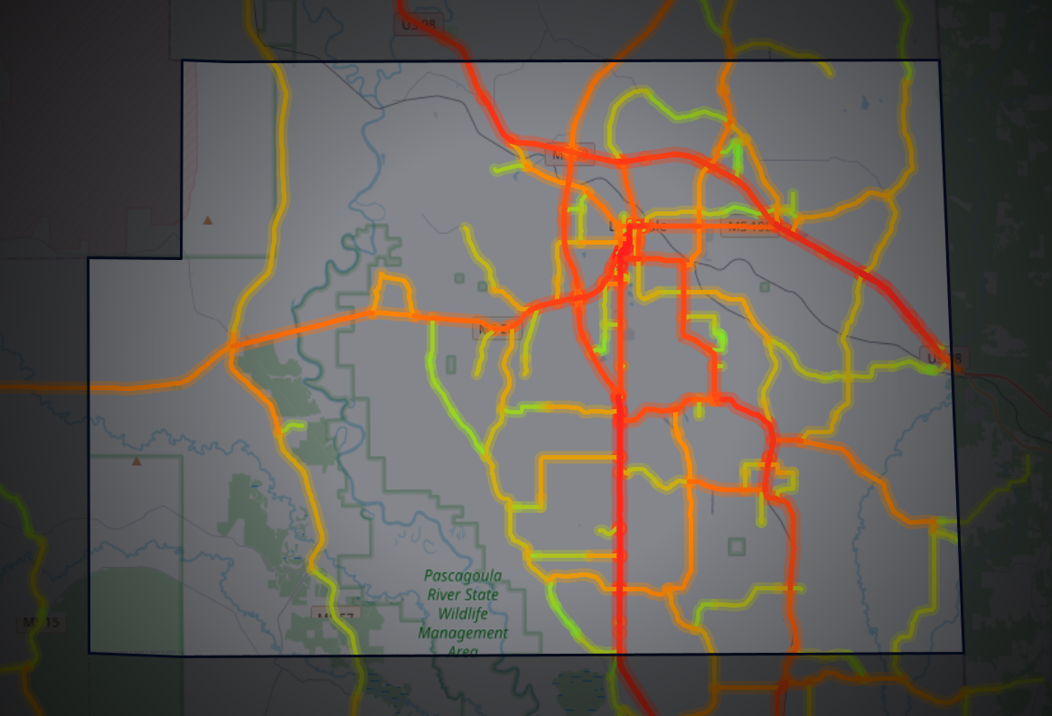 Traffic map of George, Mississippi